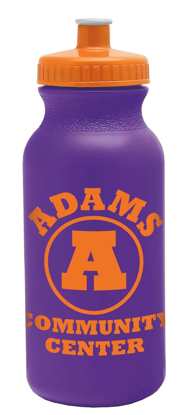 Bike Water Bottle Push-Pull Cap Made in USA - 20 oz - product view 64