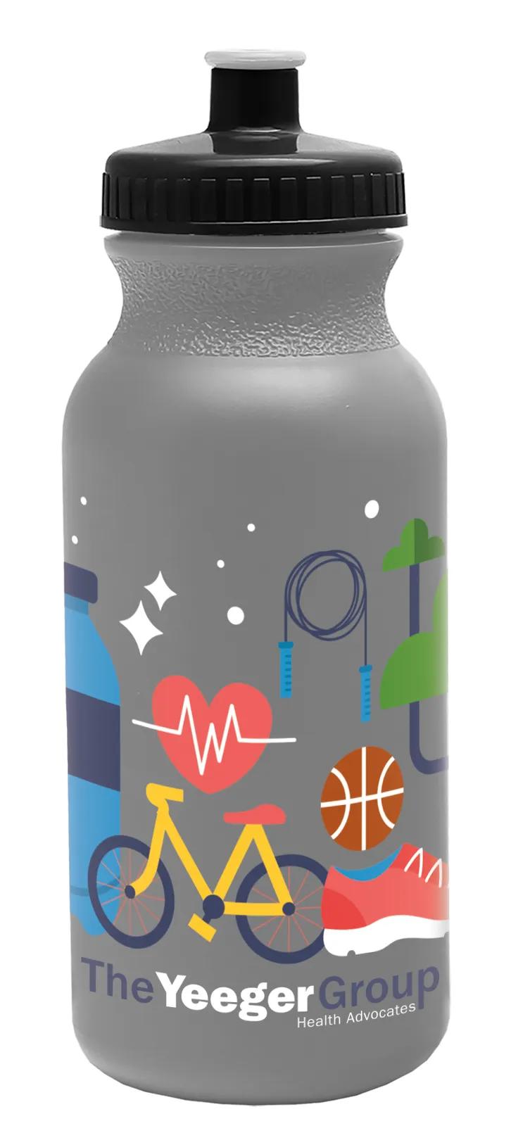 Bike Water Bottle Push-Pull Cap Made in USA - 20 oz - product view 74