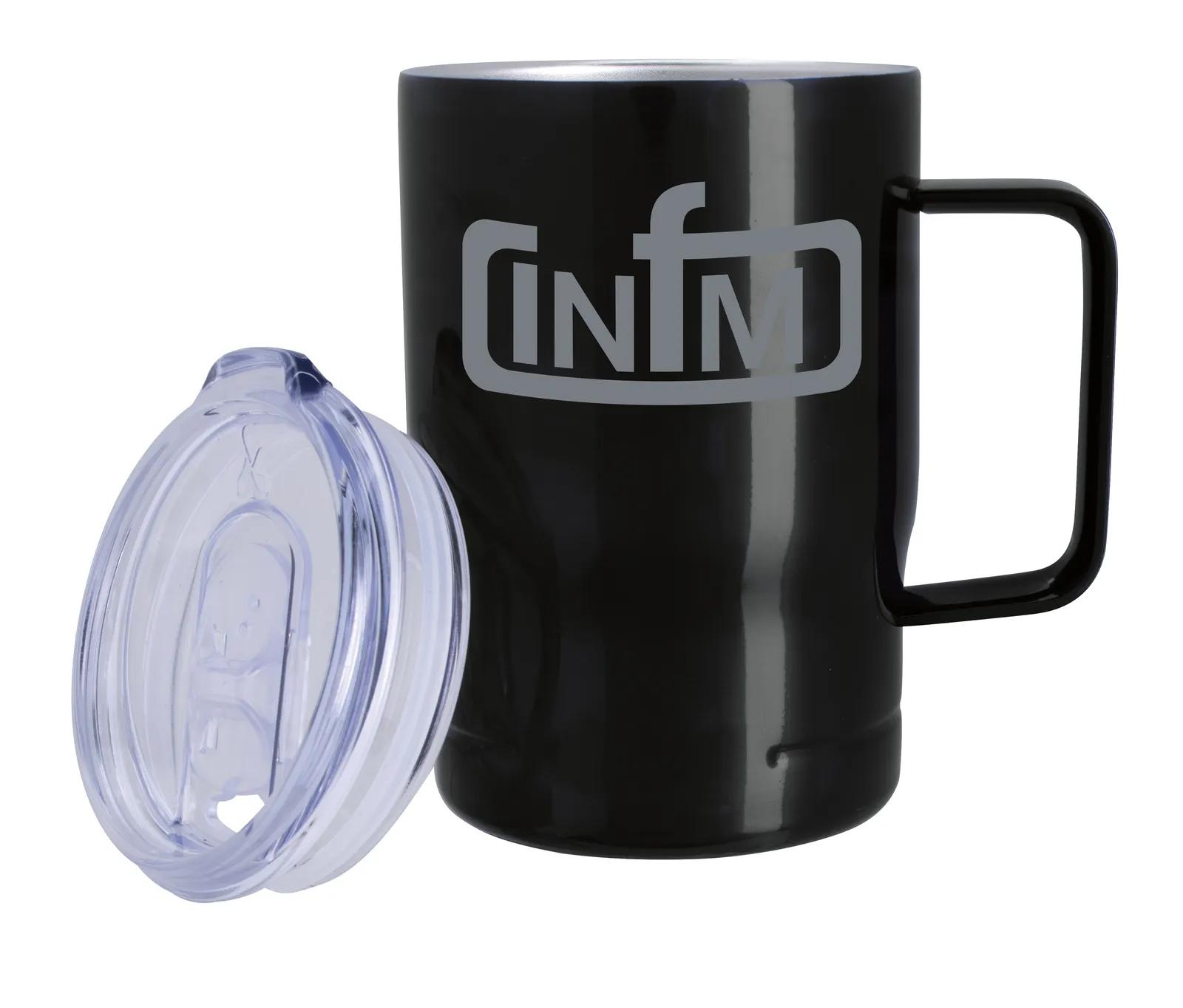 Insulated Camping Mug with Handle Stainless Steel - 12 oz - product view 2