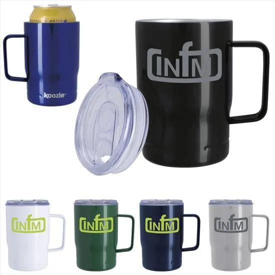 Insulated Camping Mug with Handle Stainless Steel - 12 oz