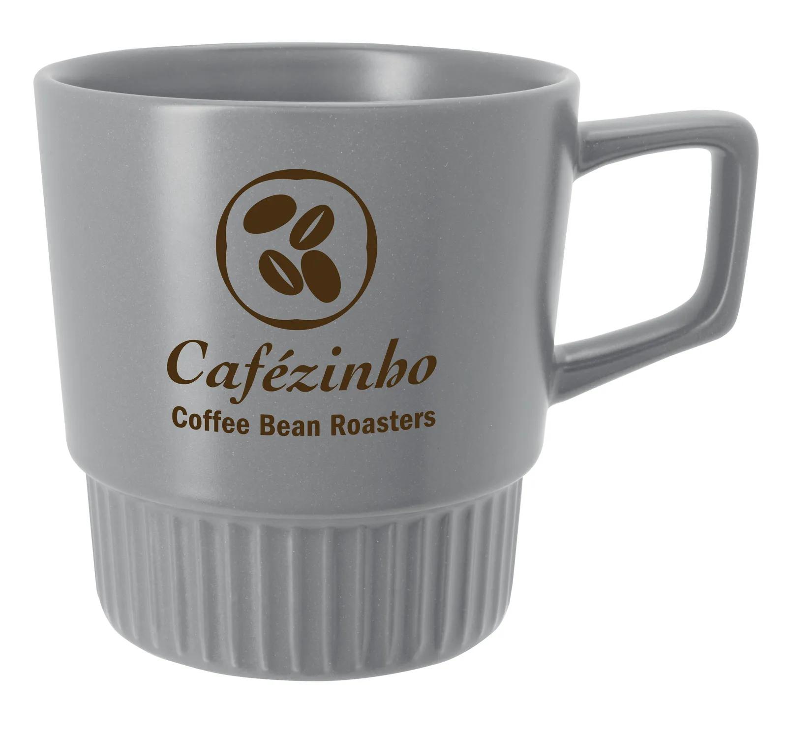 Stoneware Coffee Mug Matte Finish Colored Inner - 12 oz - product view 3