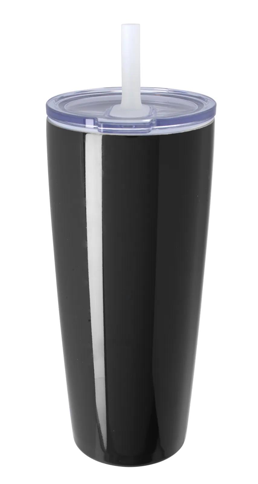 Insulated Tumbler with Built-in Silicone Straw - 30 oz - product view 2