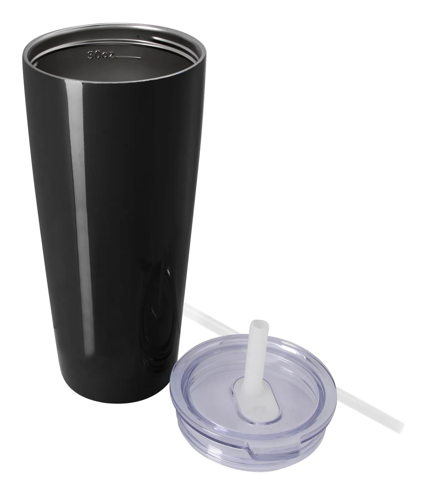 Insulated Tumbler with Built-in Silicone Straw - 30 oz - product view 3
