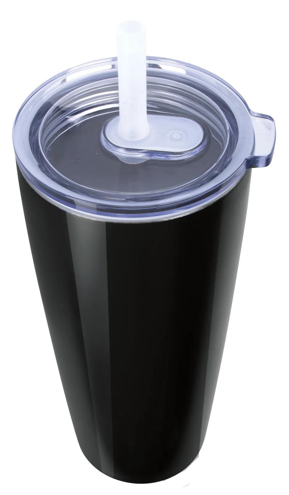 Insulated Tumbler with Built-in Silicone Straw - 30 oz - product view 4
