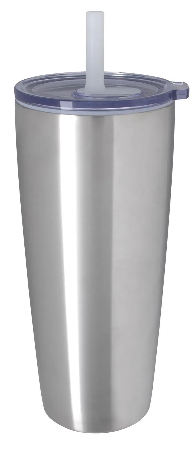 Insulated Tumbler with Built-in Silicone Straw - 30 oz - product view 9