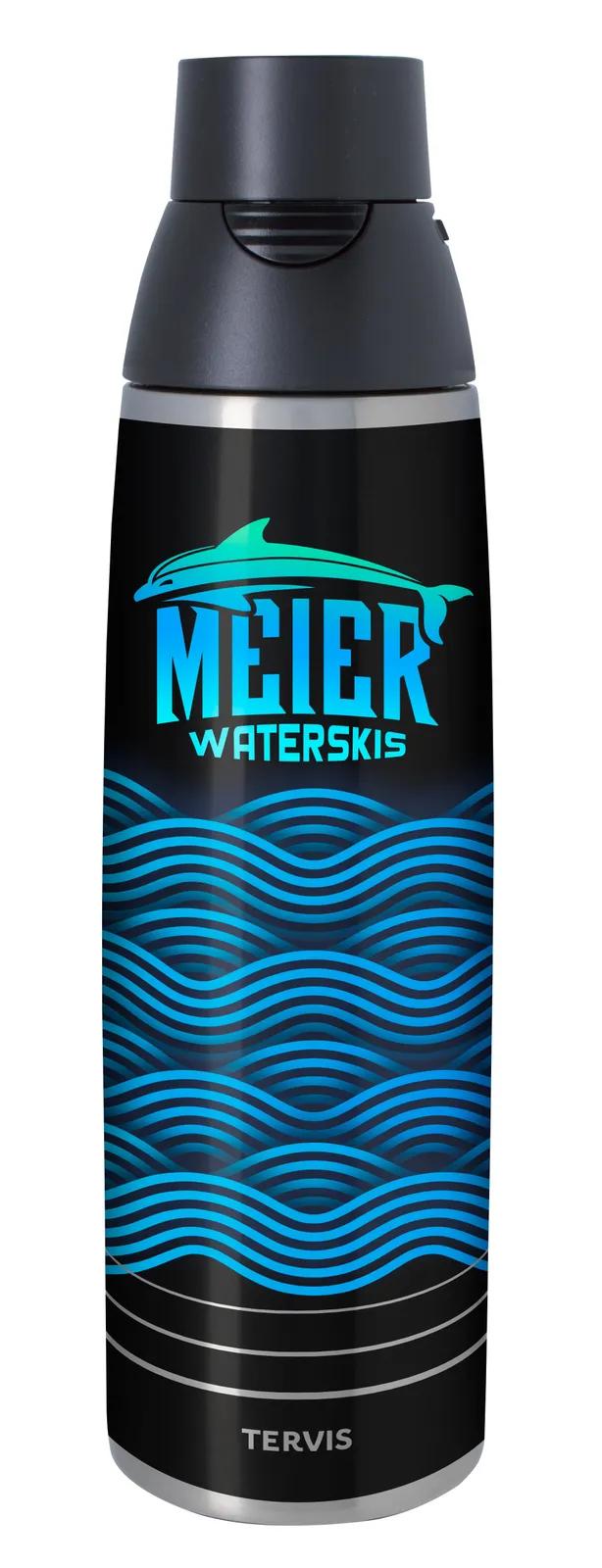 Stainless Steel Water Bottle Push Button Lid - 36 oz - product view 2