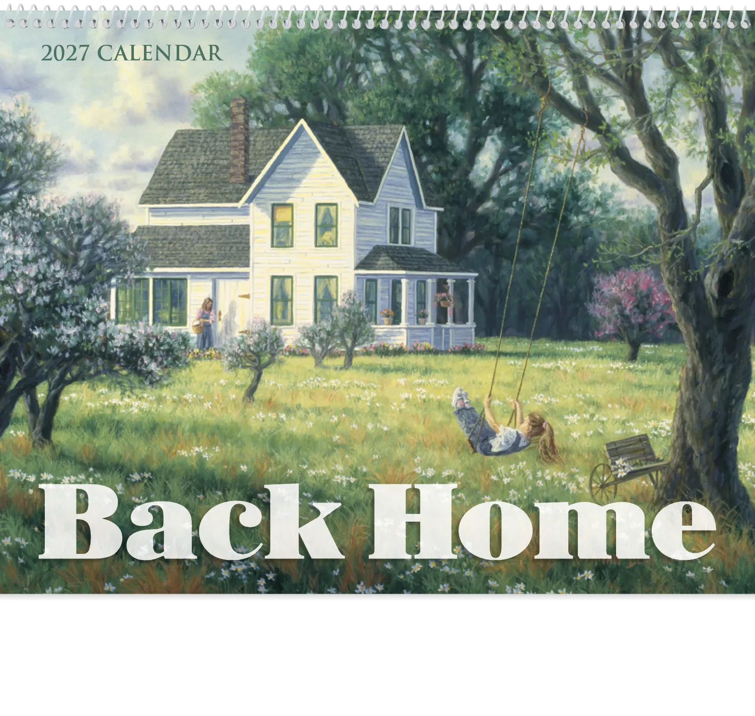 Back Home Spiral Wall Calendar FSC Paper - 18.5 x 11 in - product view 3