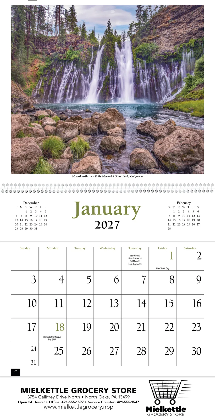 Scenic America Pocket Calendar Storage Pockets - 16.125 x 8 in - product view 4