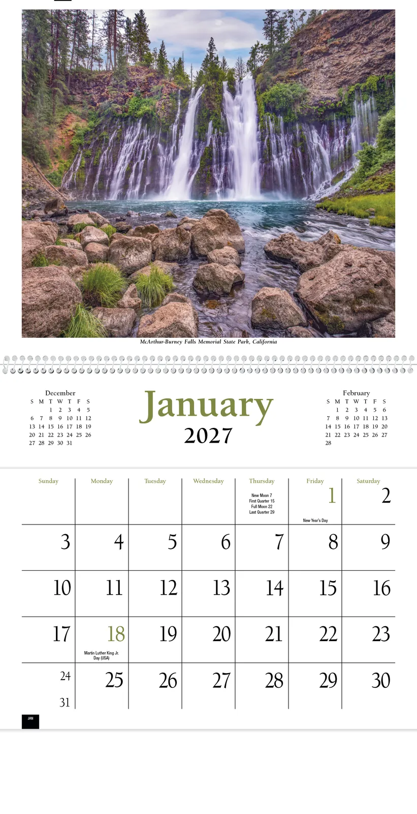 Scenic America Pocket Calendar Storage Pockets - 16.125 x 8 in - product view 5