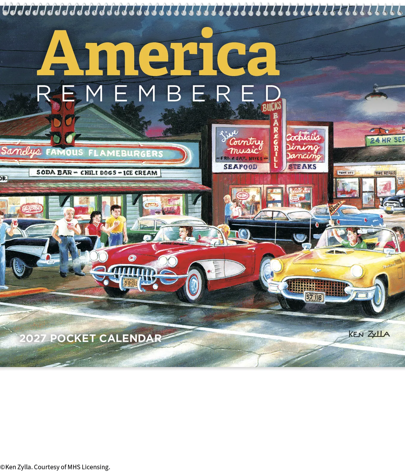 America Remembered Pocket Calendar Ken Zylla Art - 16.125 x 8 in - product view 3
