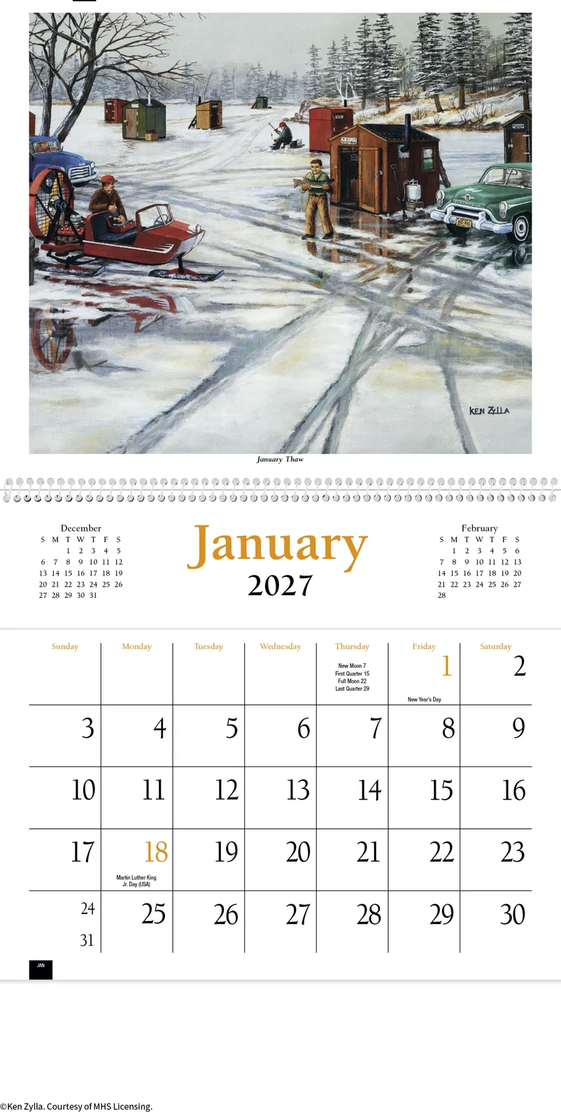 America Remembered Pocket Calendar Ken Zylla Art - 16.125 x 8 in - product view 5