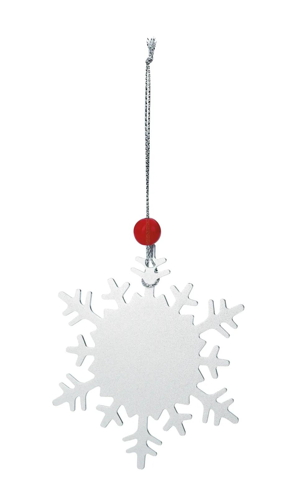 Aluminum Snowflake Christmas Ornament Silver String - 3.125 in - product view 2