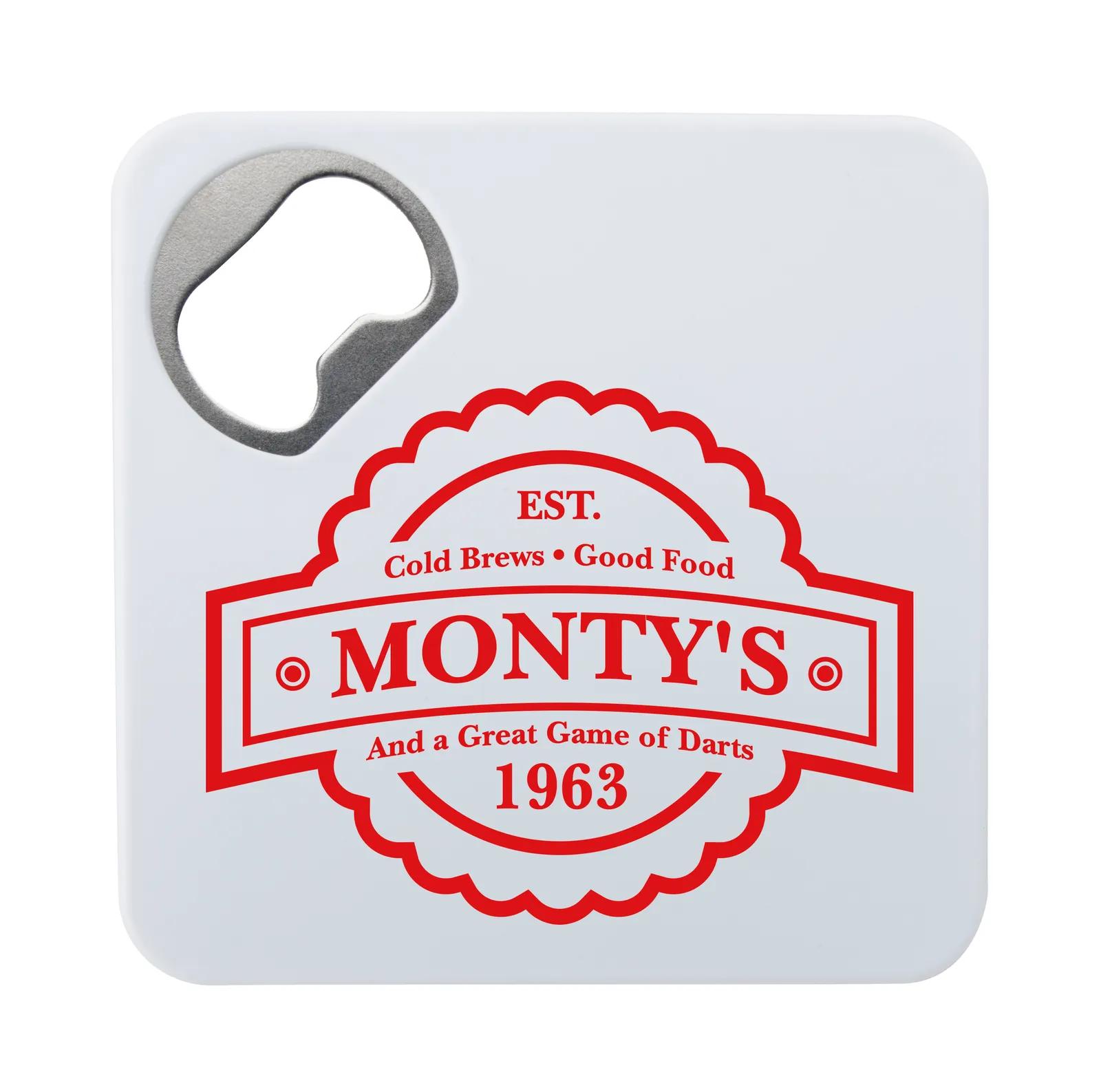 Bottle Opener Coaster ABS Plastic EVA Foam Base - 3.25 in - product view 7