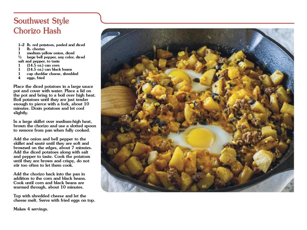 Recipe Wall Calendar with Meat Charts FSC Paper - 13 x 8 in - product view 5