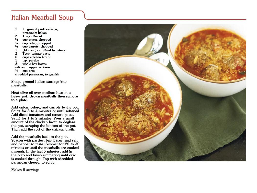 Recipe Wall Calendar with Meat Charts FSC Paper - 13 x 8 in - product view 13