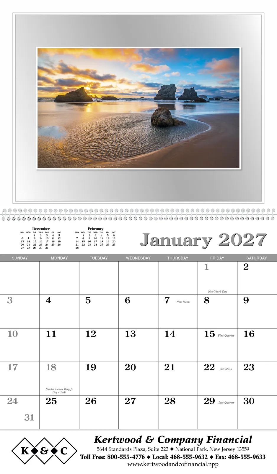 Memo Appointment Calendar with Picture FSC Paper - 19 x 11 in - product view 4