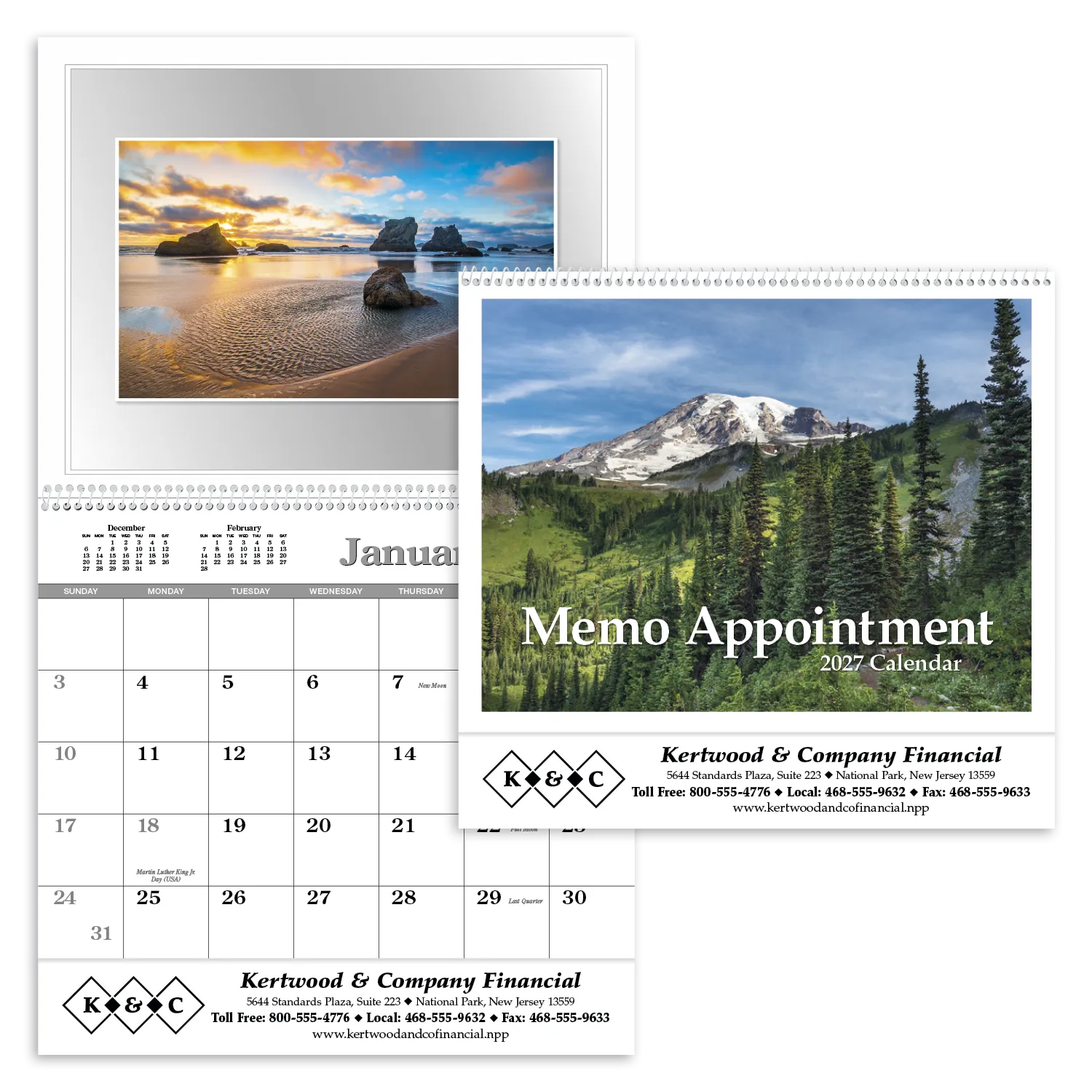 Memo Appointment Calendar with Picture FSC Paper - 19 x 11 in - product view 5