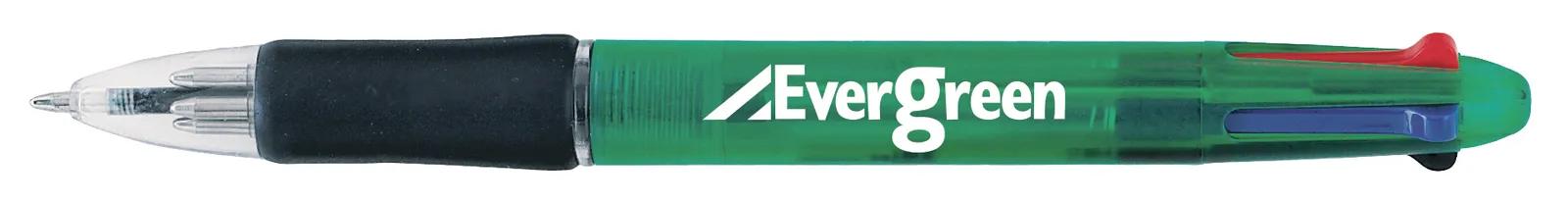 Multicolor Ballpoint Pen Rubber Grip 4 Colors - 5.5 in - product view 4