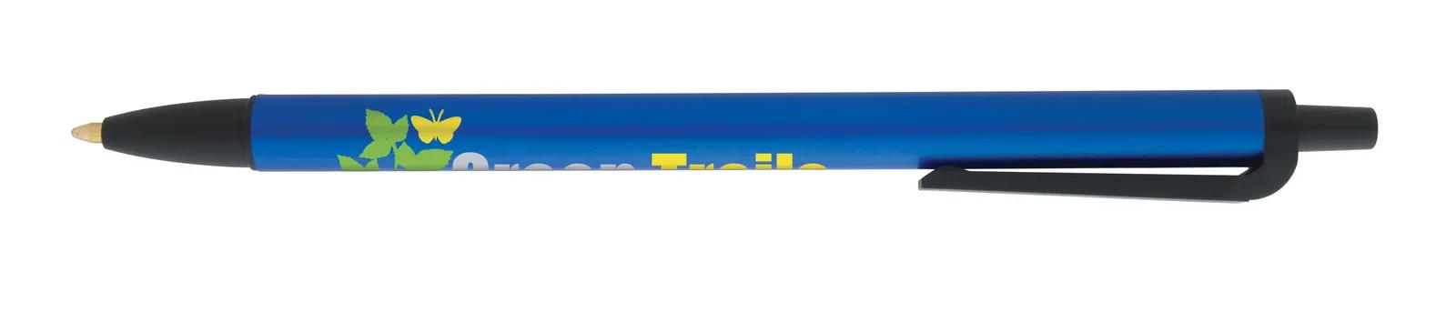 Ballpoint Pen Metallic PP Plastic Chrome Trim - 5.5 in - product view 7