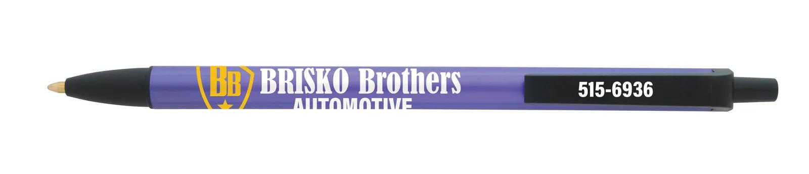 Ballpoint Pen Metallic PP Plastic Chrome Trim - 5.5 in - product view 9