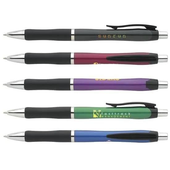 Ballpoint Pen Contoured Chrome Accents ABS - 5.5625 in