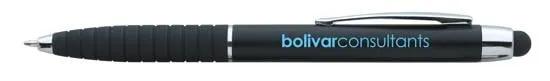 Stylus Pen Metallic Twist Action Black Grip - 5.375 in