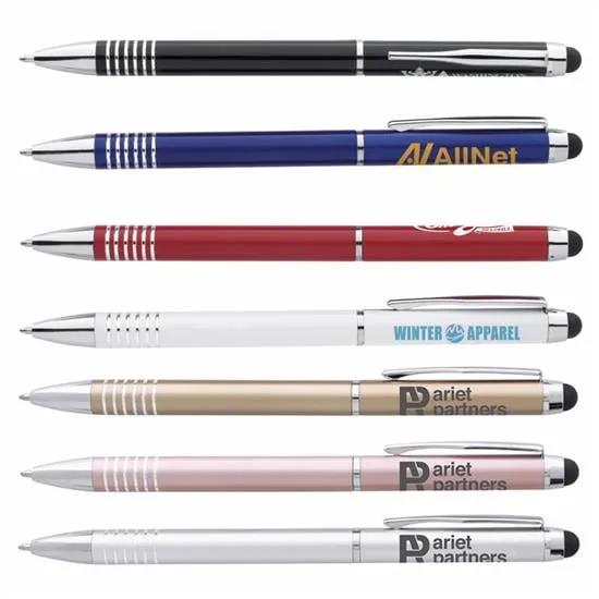 Stylus Pen Aluminum Twist Action Chrome Accents - 5.375 in