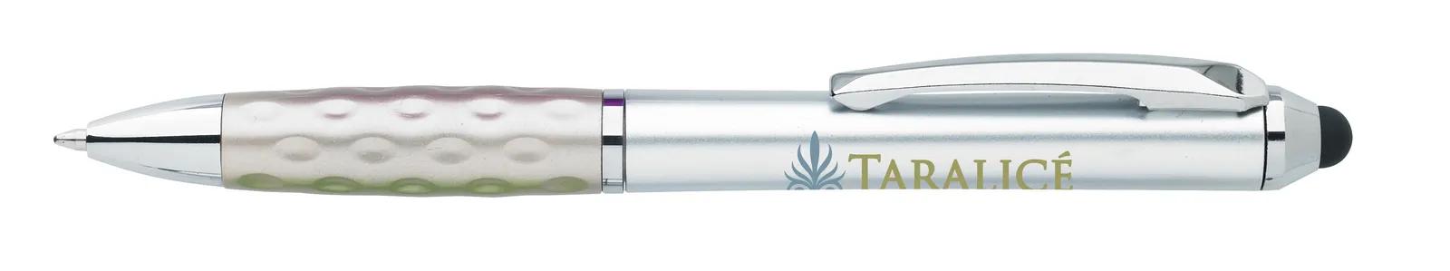 Stylus Pen Metallic Dimpled Grip Silver Finish - 5.25 in - product view 6