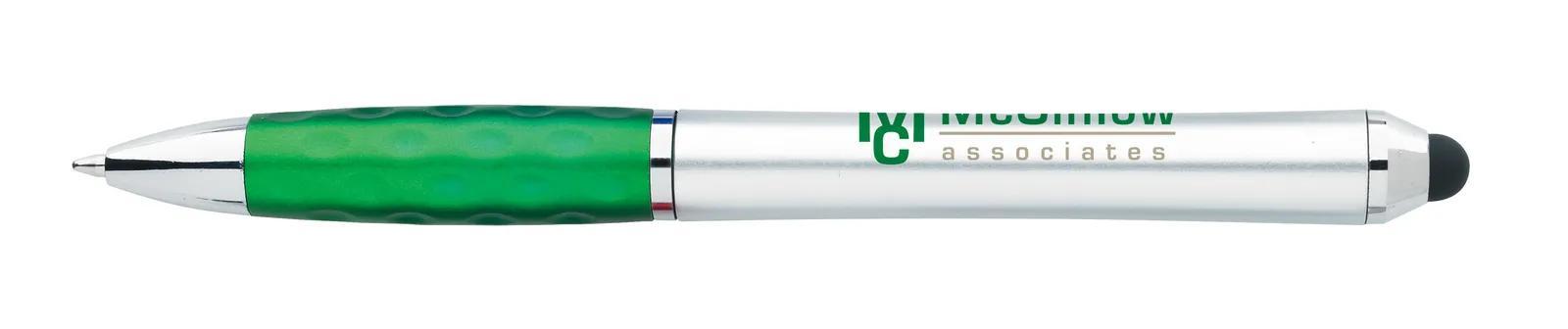 Stylus Pen Metallic Dimpled Grip Silver Finish - 5.25 in - product view 8