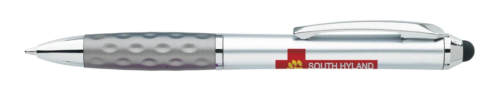 Stylus Pen Metallic Dimpled Grip Silver Finish - 5.25 in - product view 12