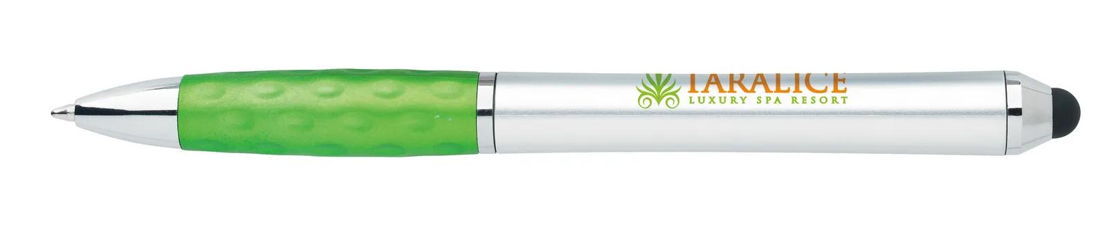 Stylus Pen Metallic Dimpled Grip Silver Finish - 5.25 in - product view 14