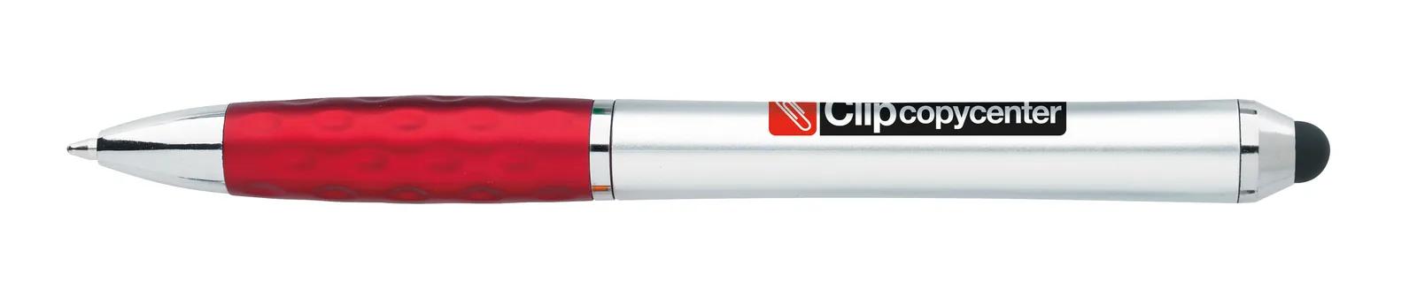 Stylus Pen Metallic Dimpled Grip Silver Finish - 5.25 in - product view 23