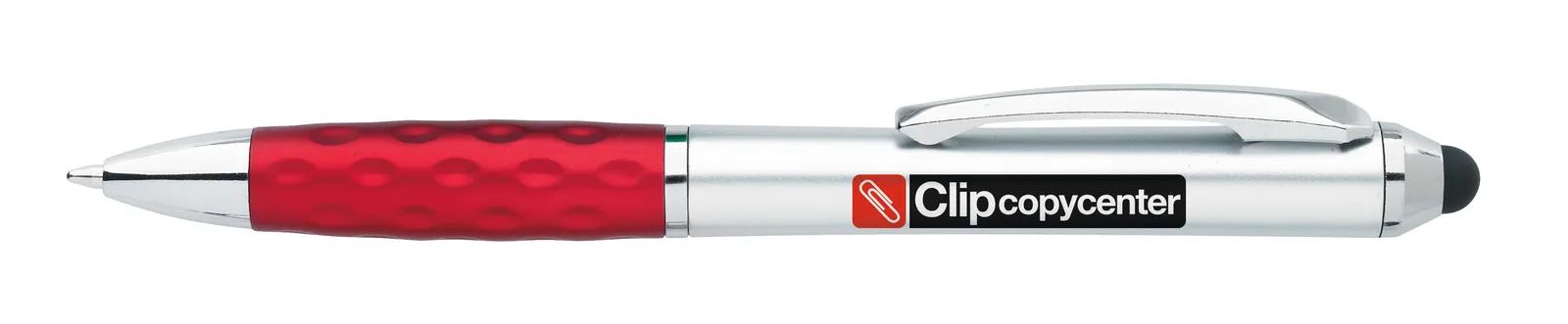Stylus Pen Metallic Dimpled Grip Silver Finish - 5.25 in - product view 24