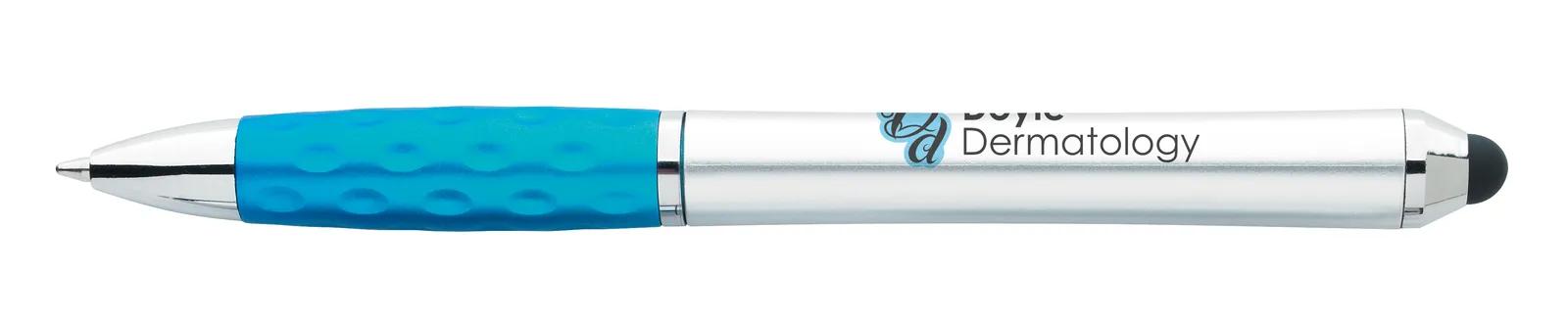 Stylus Pen Metallic Dimpled Grip Silver Finish - 5.25 in - product view 26