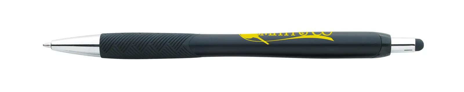 Stylus Pen Pattern Grip Metallic Chrome Accents - 5.625 in - product view 2