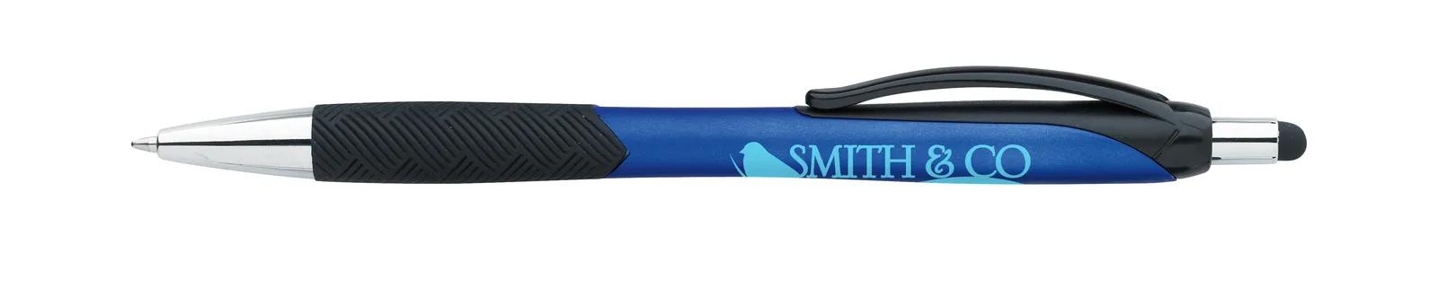 Stylus Pen Pattern Grip Metallic Chrome Accents - 5.625 in - product view 5