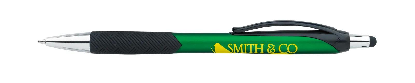 Stylus Pen Pattern Grip Metallic Chrome Accents - 5.625 in - product view 7