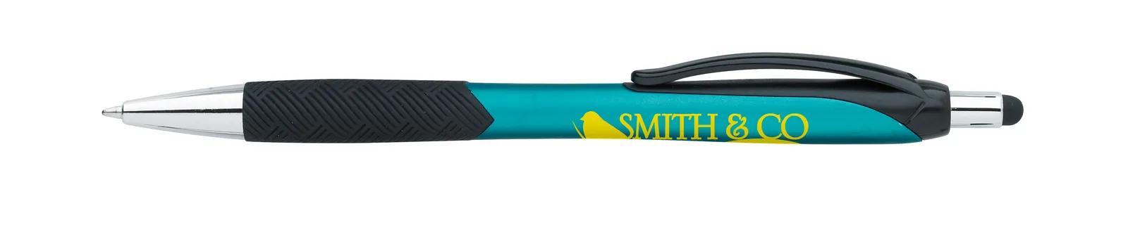 Stylus Pen Pattern Grip Metallic Chrome Accents - 5.625 in - product view 12