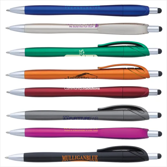 Stylus Pen Retractable Metallic Accents Sleek - 6 in