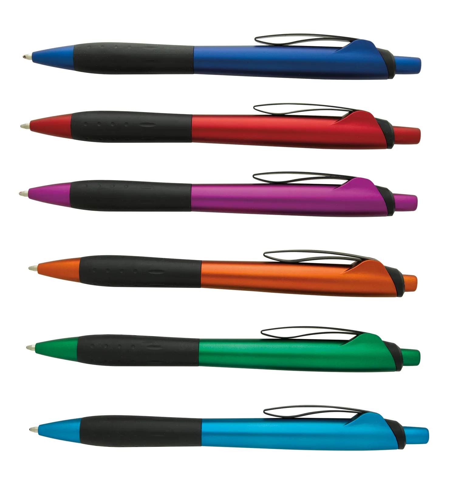 Ballpoint Pen Colorful Body Black Trim Hybrid Ink - 5.75 in - product view 5