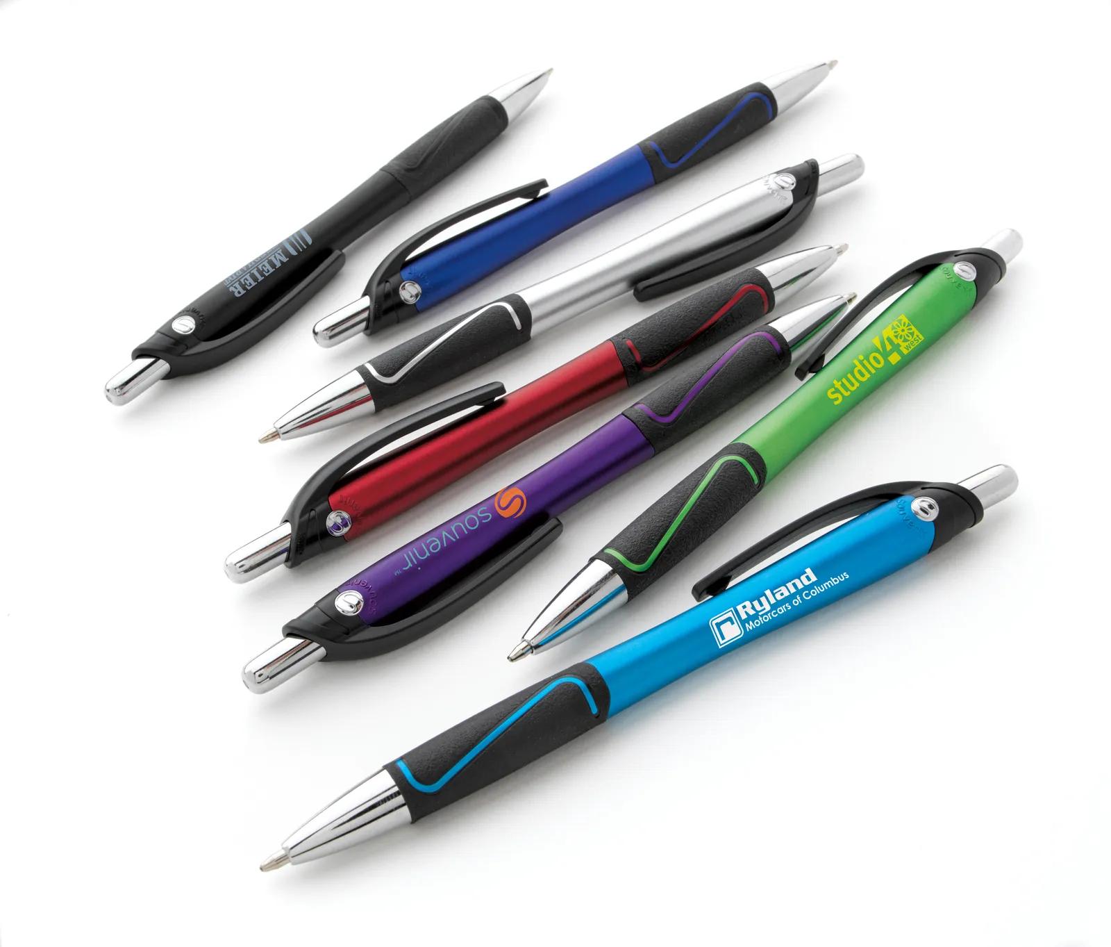 Ballpoint Pen Bold Line Chrome Trim ABS - 5.75 in - product view 40