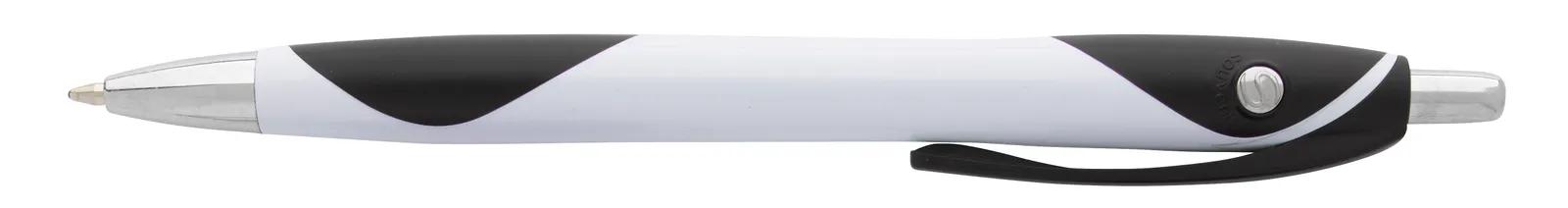 White Barrel Pen Metallic Accents Hybrid Ink - 5.75 in - product view 3