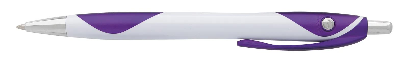 White Barrel Pen Metallic Accents Hybrid Ink - 5.75 in - product view 15