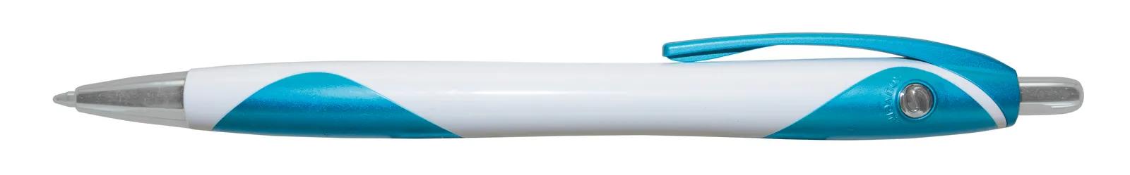 White Barrel Pen Metallic Accents Hybrid Ink - 5.75 in - product view 26