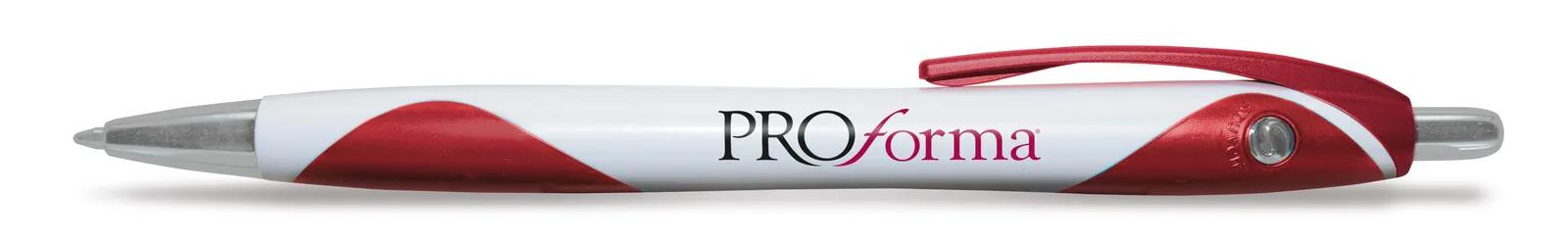 White Barrel Pen Metallic Accents Hybrid Ink - 5.75 in - product view 33