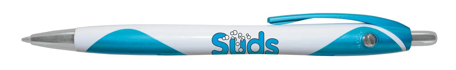 White Barrel Pen Metallic Accents Hybrid Ink - 5.75 in - product view 35