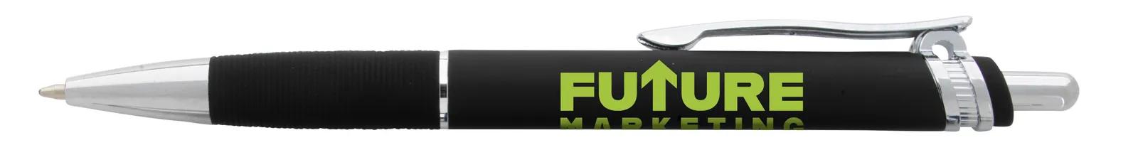 Metal Pen Soft Touch Barrel Chrome Accents - 5.63 in - product view 24