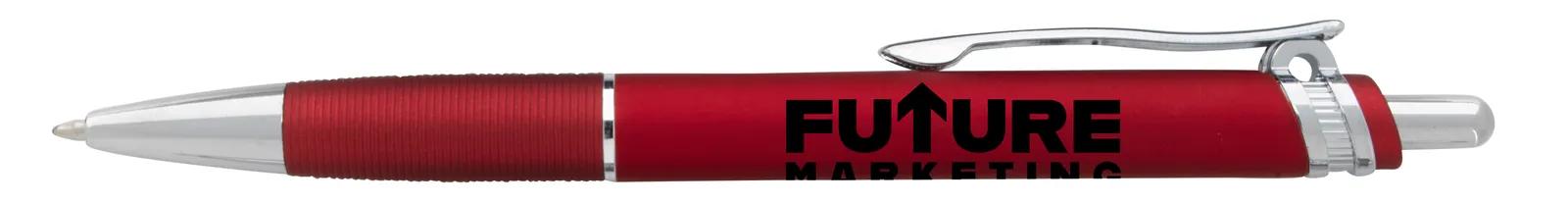 Metal Pen Soft Touch Barrel Chrome Accents - 5.63 in - product view 25