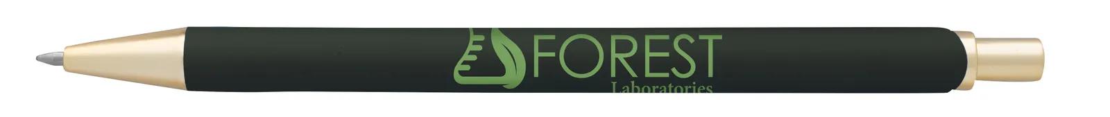 Recycled Aluminum Gel Pen Gold Trim Fine Point - 5.44 in