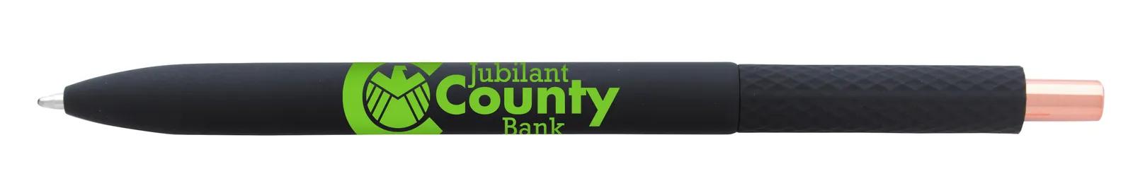 Lightweight Pen Rose Gold Accents Recycled ABS - 5.67 in - product view 2